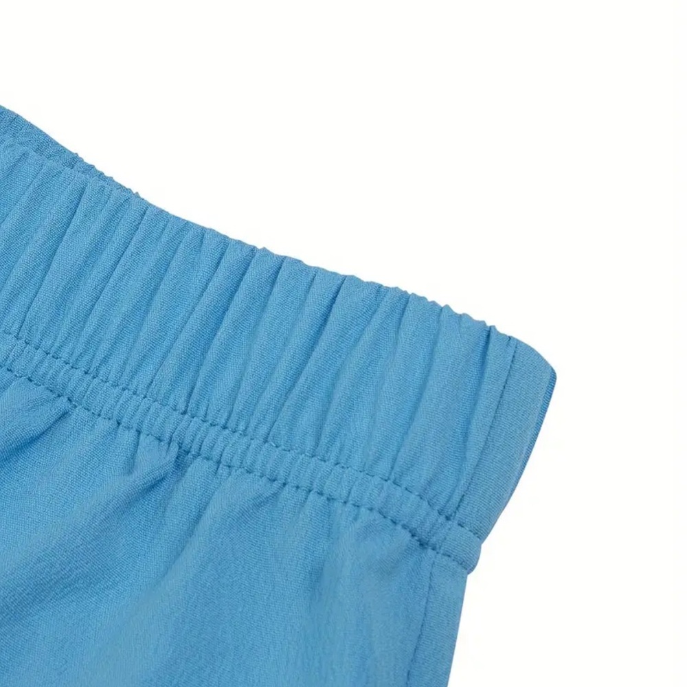 Sky blue 2 piece pants suit - Picture 4 of 11